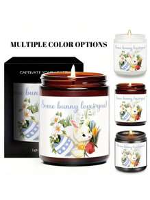 1pc Easter Scented Candle, Easter Cute Bunny Candle, Colorful Egg Scented Candle, Best Easter Gift For Friends, Scented Candle, Candle, Easter Candle, Candle,Candles, Gifts, Home Decor,Easter,Jar Candles , Ornaments, Decorations, Birthday Graduation