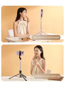 Trépied Perche à Selfie de 170 cm/67 pouces, avec éclairage d'appoint, trépied en aluminium extensible avec télécommande Bluetooth, compatible avec les smartphones et Android, parfait pour les voyages, le vlog, la vidéo et la photo - avec éclairage d'appoint compatible avec les et les smartphones Android pour les vacances d'été, les voyages, l'éclairage d'appoint, les activités de plein air, le support de diffusion en direct