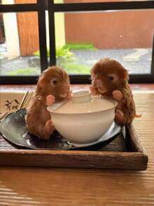 1 件 12 厘米硅胶小狗婴儿重生娃娃全身柔软硅胶玩具手工逼真重生动物娃娃，可爱迷你娃娃玩具，可作为礼物 - 彩色 - 查看 6