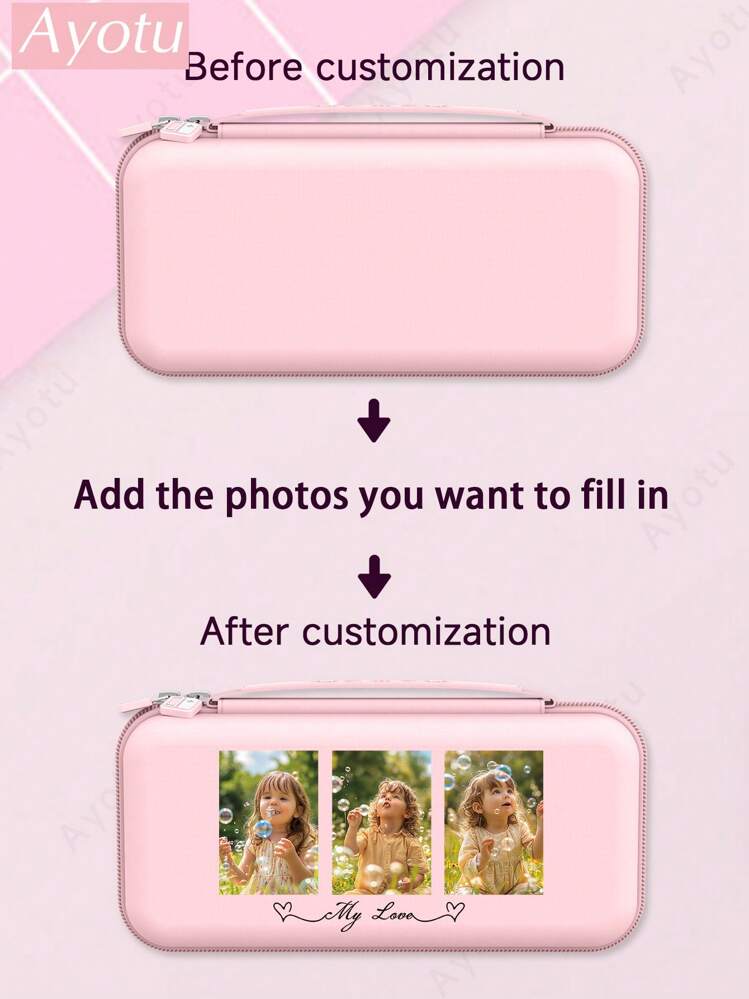 1pc Customized Portable Carrying Case Compatible With Switch OLED