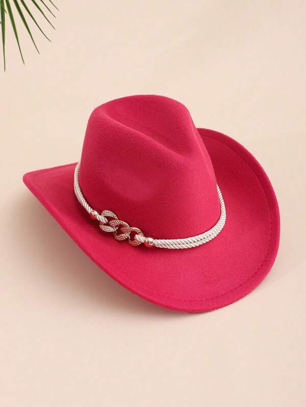 1pc Kids Western Cowboy Hat With Detachable Accessories, Suitable For Festivals, Parties, Outings, Etc.