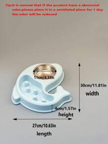 Tigela de comida e água para cães/gatos 2 em 1 de aço inoxidável anti-engolir, ideal para animais de estimação