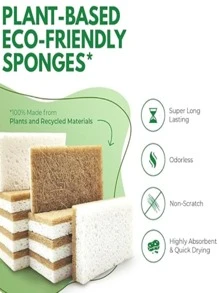 Esponja de fibra de palma de coco natural, escobilla de limpieza multiusos para el hogar, estropajo para ollas de cocina, sin rayar, limpieza rápida y fácil, adecuada para la limpieza de ventanas y cristales