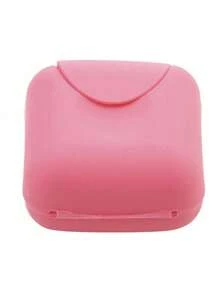 صندوق صابون محمول للسفر - مقاوم للماء، قابل للقفل، وحامل صابون مدمج مع غطاء - صحن صابون بلاستيكي أحادي اللون للحمام والضروريات السفرية، ديكور المنزل والحمام، ديكور الخريف، عودة إلى المدرسة