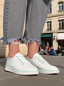 Royalfashion Women's Perforated Sports Shoes Pumbes