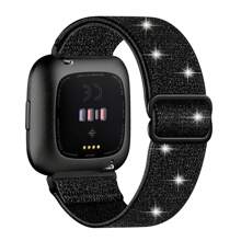 Nylon Armbänder kompatibel mit Fitbit Versa/Versa 2/Versa Lite/Versa SE Armband, Frauen Männer, elastische Sport Ersatzarmbänder, Nylon Ersatz Armbänder für Männer und Frauen, Sport Uhren Armband