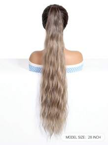 Hair Extensions Claw Ponytail Extension Ombre Brown Hair Extensions Curly Hair Extensions Wavy Hair Extensions Heat Resistant Ponytail Fake Hair For Women Daily Party 28Inch