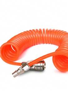 6米气动空气软管可伸缩螺旋软管 - 亮橙色 - 查看 10