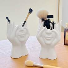 1pc Human Form Decorative Desk Organizer, Multi-Functional Pen/Makeup Brush Holder