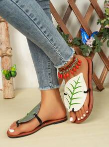 Women's Fashion Simple Stylish Casual 2024 Summer Thong Sandals