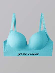 Set de 3 sujetadores inalámbricos con efecto push-up, ropa interior minimalista y transpirable de uso casual para mujeres