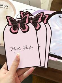 20pcs Nail Art Storage Cards 12.5x8.5cm Arch Display Card False Nails Cardboard Handmade Nail Tips Portable Manicure Nail Packaging Cards - Multicolor - View 4