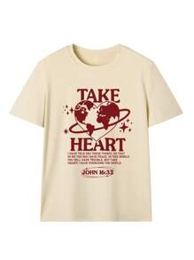 Women's Personalized Print Pattern Round Neck Short Sleeve Casual T-Shirt, Fashionable Versatile For Daily Wear, Spring/Summer