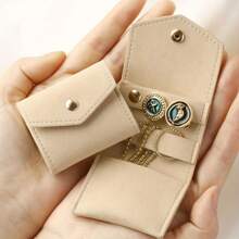 1PC/2PCS Mini Jewelry Storage Bag Travel Jewelry Storage Bag Soft Microfiber Leather Jewelry Bag - Multicolor - View 2