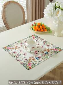 1pc 100% Polyester Table Runner, Elegant Colorful Digital Printed Butterfly & Flower Pattern, Suitable For Spring/Summer, Can Be Used As Kitchen/Dining Table Decor, Microwave Oven Cover, Home Decoration Dresser Scarf, Placemat, Picnic Mat For Indoor/Outdoor, Party/Wedding, Various Sizes Available - Multicolor - View 4