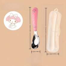 Cuchara para comida de bebé de acero inoxidable 304 con diseño de personajes de dibujos animados , cubierto de bebé
