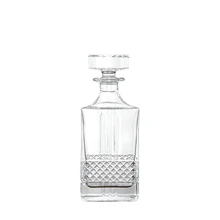 5 pièces Ensemble de carafe élégante en cristal de 750 ml/25 oz avec 4 verres. Kit de service de whisky et de vin haut de gamme pour bar moderne, mariage et cadeau pour la fête des pères, prêt pour la pendaison de crémaillère