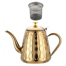 2pcs Cabilock Tea Kettle For Stovetop Gooseneck Pour Over Coffee Kettle Stainless Steel Boiling Kettle Teapot For Tea And Coffee Golden