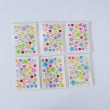 2/4/6 Pieces Mini Hearts & Stars Rhinestone Decals - Vibrant Acrylic Floral Appliques For Makeup, Eye Makeup Embellishments And Crafts - Ideal For Jewelry Making!