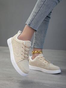 Damen Lässig Schuhe, Damen Sportschuhe, weiße Schuhe, Damen Straßenschuhe, leichte Skaterschuhe, Damen Skaterboard Schuhe mit niedrigem Schaft