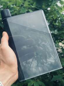 1pc Portable Flat Water Bottle, Perfect For Sports, Camping, Gym, Office Gifts And Travel. Reusable And Transparent Ultra-thin Water Bottle That Can Be Placed In Your Bag, Purse Or Wallet, Mimicking The Size Of A Small Plastic Bottle Or Notebook Transparent Bottle