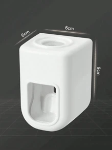 1 Wall-Mounted Automatic Toothpaste Extruder Slouchy Tools Bathroom Toilet Wall No Need To Punch Holes Automatic Toothpaste Dispenser - Wall-Mounted Toothbrush Holder With Extruder - No Power Required - Plastic Bathroom Accessories To Simplify Toothpaste Extrusion, Back To School, Home