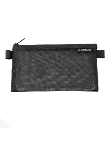 1 件透明网状铅笔盒，大容量学生考试铅笔袋，便携简约设计，带透明存储空间