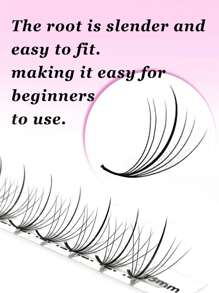 CoMango 300Fans C/D 7D Wispy Premade Fans Mi nối dài 0.07MM Lông mi giả dạng lông chồn nhọn Mi giả Wispy 3D Nga Volume Mi nối dài từng sợi, Cụm mi, Lông mi riêng lẻ, Lông mi, Lông mi giả - màu đen - Xem 3