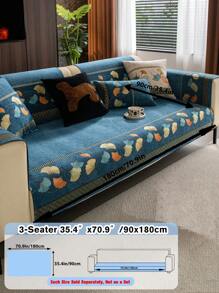 1pc Pet-Friendly Non-Slip Chenille Sofa Cover, Machine Washable Polyester Embroidered Leaves Design, Ideal For Single To Sectional Sofas, Living Room, Bedroom, Office Decor Gifts Birthday Graduation Couch Cover Sofa Covers Room Decor Living Room Decor - Multicolor - View 21
