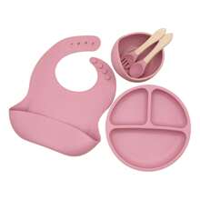 LICVIC Custom Name Baby Silicone Tableware Set,Personalized Baby Spoons,Customized Silicone Baby Feeding Set,Customizable Silicone Bibs For Babies,Silicone Bowl,Silicone Dinner Plate,Silicone Spoons And Forks Set,Birthday Gifts,Anniversary,Anti-Slip And Anti-Scalding,Family,Friends,Son,Daughter,Unique Gifts,Customized Kids Tableware,Easy Comfort