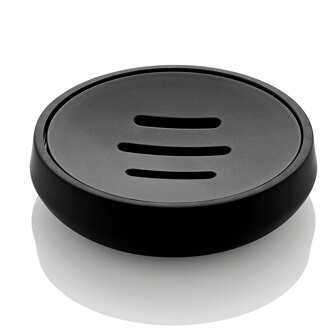 黑色圆形肥皂盒适用于浴室和淋浴厨房肥皂架防滑设计易于排水保持台面干燥清洁家居浴室装饰夏季返校