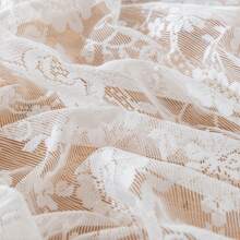 1pc Lace Table Cover Elegant Floral Design For Dining Wedding Decor