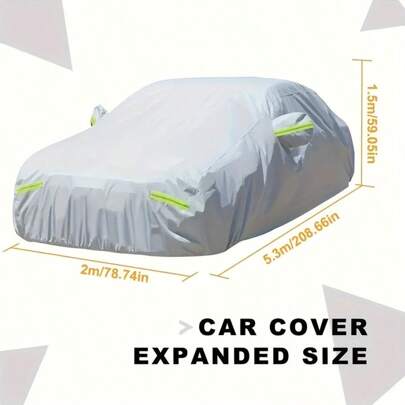 Suitable For Car Covers 193 "-208" All-Weather Sedan Covers, Waterproof And Durable, Blocking UV Rays, Scratch Resistant, Snow And Ice Resistant, With Zipper, Windproof And Dustproof, Suitable For Indoor And Outdoor Use Throughout The Year