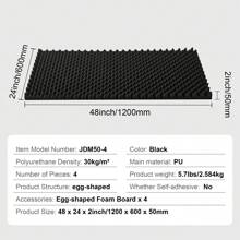 Acoustic Foam Panels, High Density Soundproof Wall Panels, Fire-Resistant Acoustic Panels, Sound Dampening Absorbing Panels For Studio Wall And Ceiling, Black