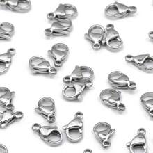 100pcs Stainless Steel Lobster Clasp Bracelet Necklace DIY Hook Chain Connectors Jewelry Making Supplies - Lobster Clasp - View 3