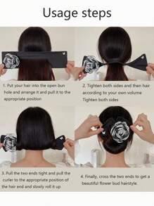 1 件装新款花卉软线发髻制作器，花卉发髻爪夹发饰，易于使用和携带