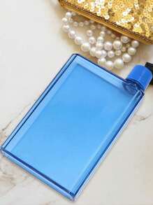 1pc Portable Flat Water Bottle, Perfect For Sports, Camping, Gym, Office Gifts And Travel. Reusable And Transparent Ultra-thin Water Bottle That Can Be Placed In Your Bag, Purse Or Wallet, Mimicking The Size Of A Small Plastic Bottle Or Notebook Transparent Bottle