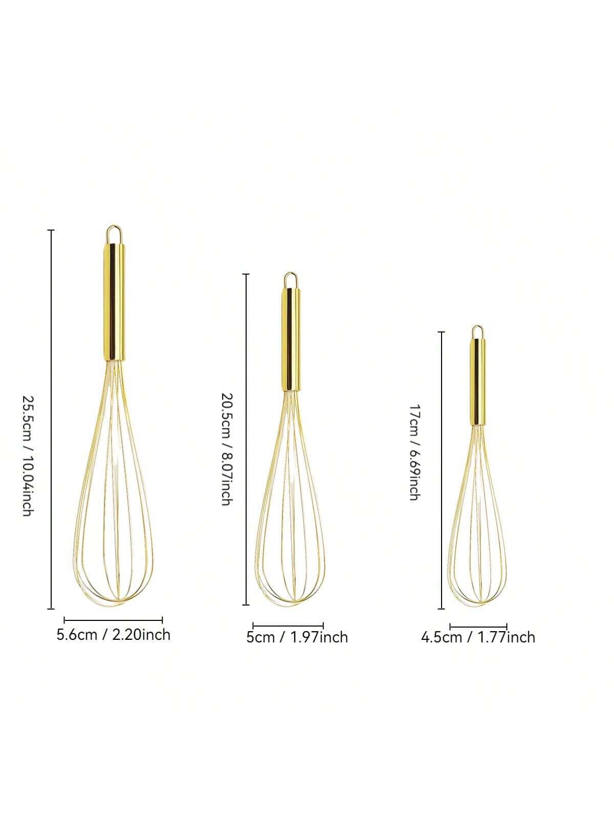 3 قطع من الفولاذ المقاوم للصدأ للخلط والخفق والتحر...