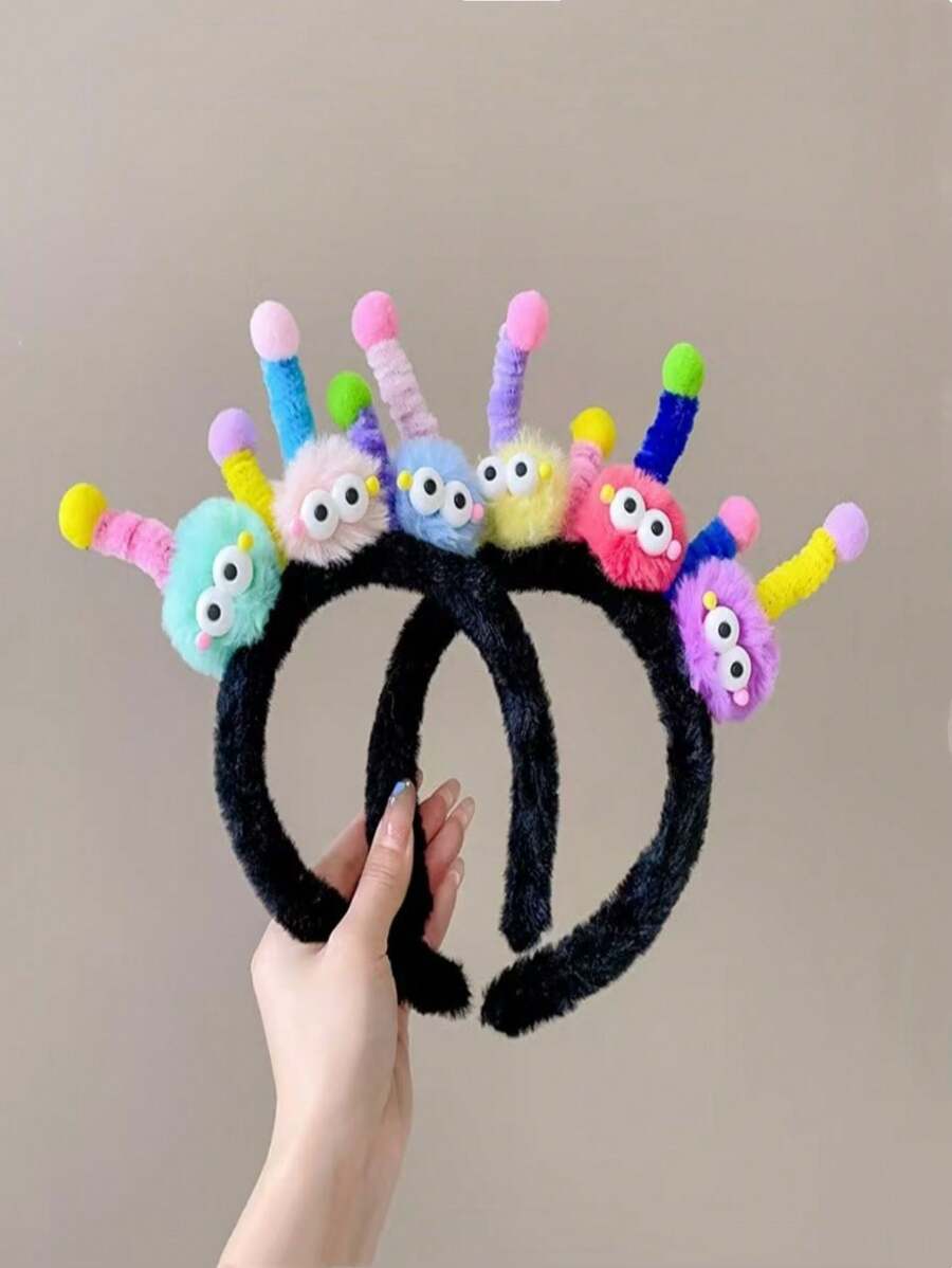 1pc Cartoon Twisted Hair Hoop, Personalized Funny Party/Dance Performance/Photo Prop, Random Color - Multicolor - View 1
