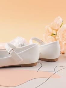 فستان أبيض للفتيات لمناسبات رسمية، أحذية كاجوال سوداء بنعل ناعم،أحذية ماري جين زهرية لفتاة الحفلة في حفل الزفاف أو الرقص أو البالية،أحذية مناسبة للأطفال بجميع المقاسات