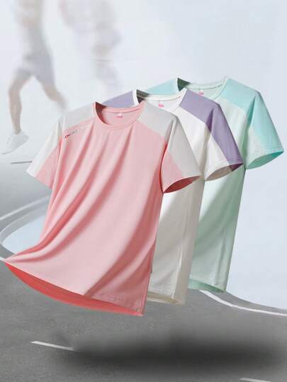 Sports&Outdoor T-Shirts Women Outdoor Apparel Spring And Summer Clothing Active Tops Short Sleeve Daily&Casusl Running&Workout Comfortable Loose Tennis & Golf Hockey Equestrian