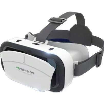 Byteuni VR Glasses Virtual Reality VR Headset 3D Glasses Headset Helmets VR Goggles For TV, Movies & Video Games Compatible IOS, Android &Support 4.7-7.2 Inch - White