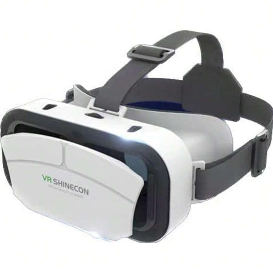 Byteuni VR Glasses Virtual Reality VR Headset 3D Glasses Headset Helmets VR Goggles For TV, Movies & Video Games Compatible IOS, Android &Support 4.7-7.2 Inch - White