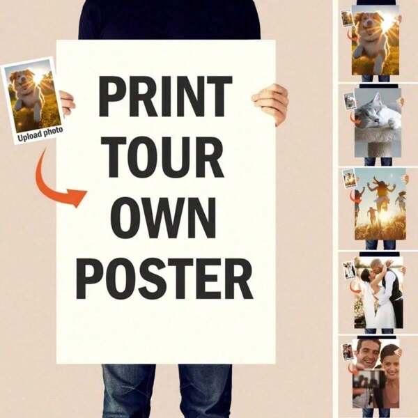 1pc Custom Unframed Canvas Poster - Personalized Wall Art With Your Photos, Perfect Gift For Friends & Family, New Year, Anniversary Festival Gift, Fashionable Home Decor, Valentine Day, Valentine Day Decor, Art Activities For Multi-Functional, Ornamental, Reusable, Exquisite, High-Quality, Colorful, Modern, Custom, Personalized, Unique, Ideal Gifts For Her, Dad, Mom, Family, Friends, Tea Room, Home, Garden, Office, For Anniversaries, For Valentine's Day, For Mother's Day, For Father's Day, For Housewarming,Personal Items