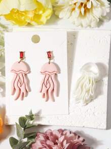 Meerestier Ton-Ausstecher, Quallen Seepferdchen Form Polymer Ton Ausstecher für DIY Ohrringe Schmuckherstellung, Ton Schneidewerkzeuge präzise Kunststoff-Bastelset für Anhänger, Ohrringe und Accessoires