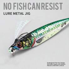 3D 下沉摇摆勺形金属刀片诱饵，适用于海钓和淡水钓鱼，适合追逐大嘴鲈鱼和其他鱼类