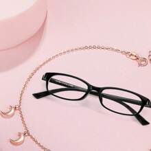 HYCHIC Fashion Fake Glasses Non Prescription Clear Glasses For Women Y2k Cosplay Eyewear Frame - A1 黑色 - 查看 4