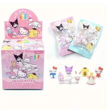 Sanrio 1 pieza o 4 piezas de borrador de estilo aleatorio de , , , - Caja misteriosa con bolsa de gato de dibujos animados adorable, regalo de artículos de oficina (algunas partes pueden ser aleatorias)