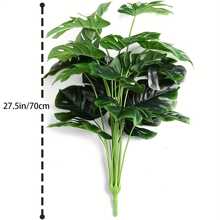 1pc Artificial Palm Plants Leaves Faux Turtle Leaf Fake Monstera Tropical Large Palm Tree Leaves Outdoor Leaf Plants Spring Summer Decoration
