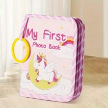 Álbum de fotos de bebé "Mi primera foto", relleno de calcetín navideño, recuerdos del crecimiento del bebé dinosaurio, libro de fotos de tela suave de familia y amigos del bebé con espejo, álbum de tela de bebé, regalo personalizado de agradecimiento por el primer cumpleaños del bebé para baby shower de recién nacido, niño pequeño, niño, niña, recién nacido, regalos de Navidad, regalos de Navidad, decoraciones navideñas